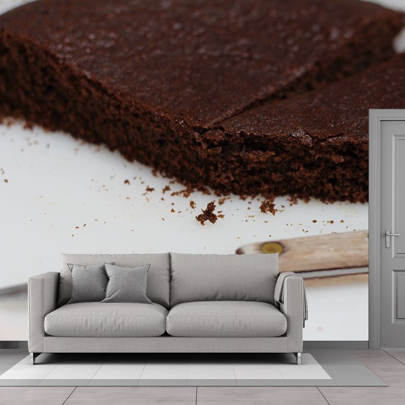 Cake Mural Wallpaper Contemporary Mildew Resistant Commerce Shop Decoration