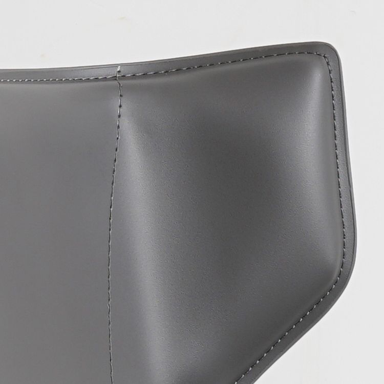 Contemporary Faux Leather and Metal Armless Dining Room Chair