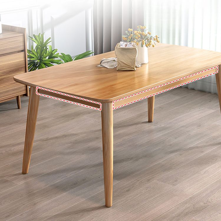 Modern Style Solid Wood Dining Set with 4 Legs Fixed Table Dinette Set for Dining Room