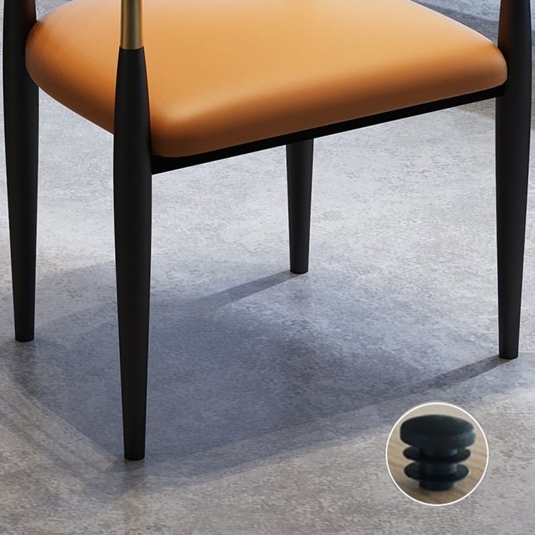 Contemporary Kitchen Dining Chair Black Legs Upholstered Arm Chair