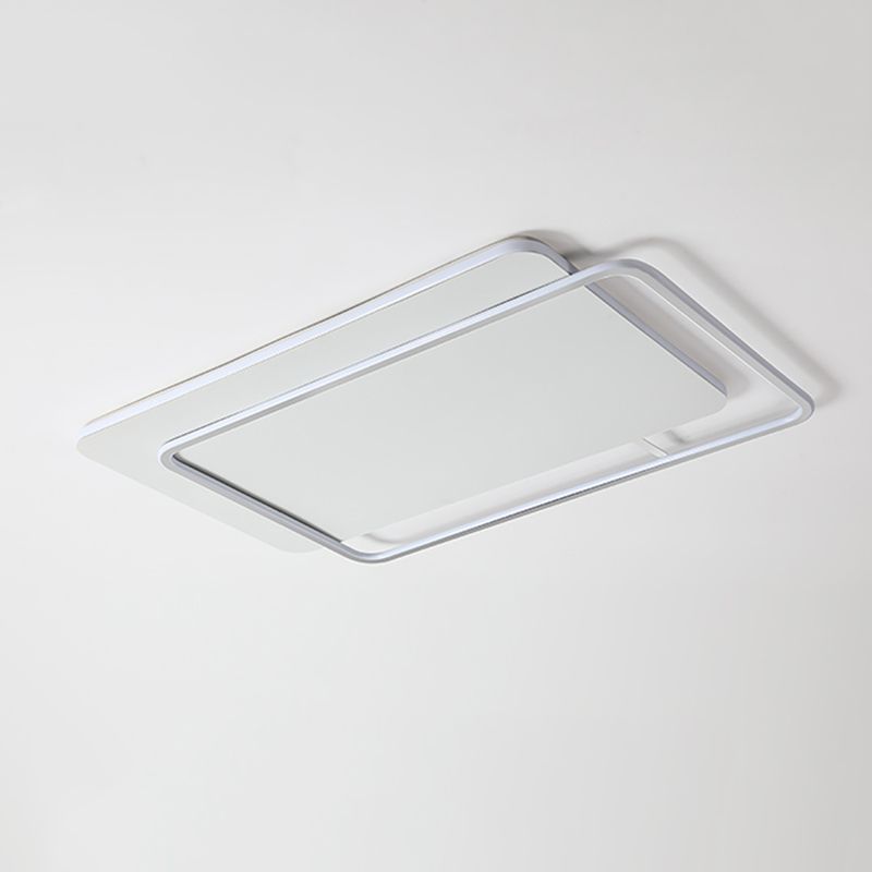 Modern LED Metal Flush Light White Flush Mount Ceiling Light for Living Room