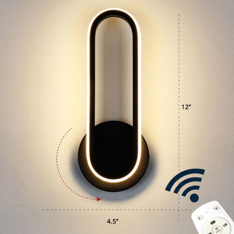 Lámpara de montaje de pared oblonga rotativa de la pared LED de metal nórdico iluminación de pared para dormitorio