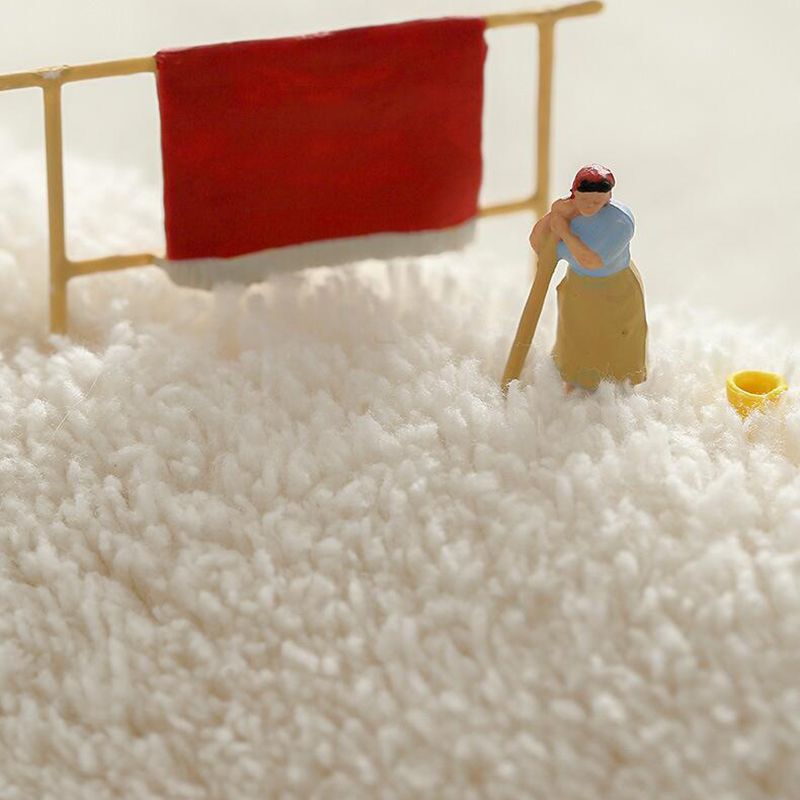 Orange Casual Rug Polyester Flower Rug Non-Slip Backing Rug for Home Decor