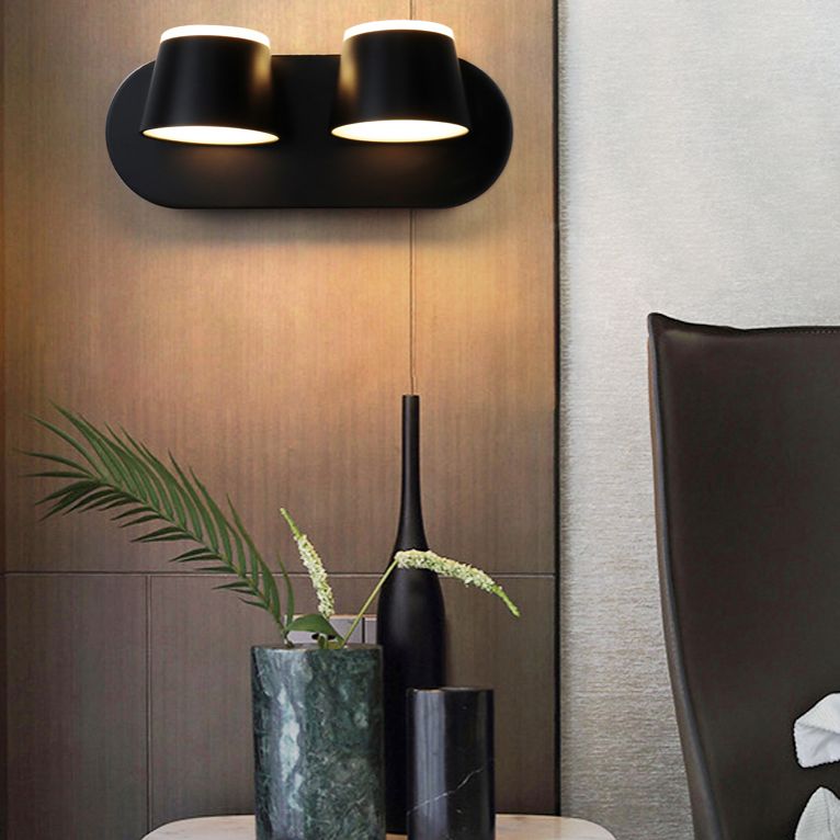 LED Flush Mount Wall Sconce with Acrylic Shade Modern Sconce Light for Living Room
