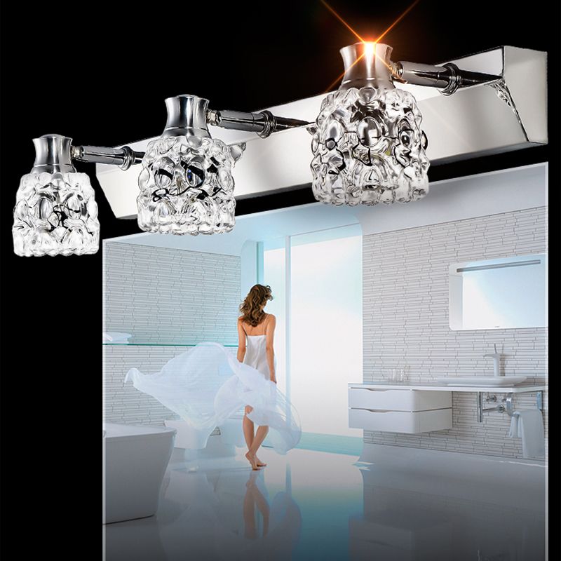 Geometric Vanity Lighting Modern Style Crystal Multi Lights Vanity Sconce Lights