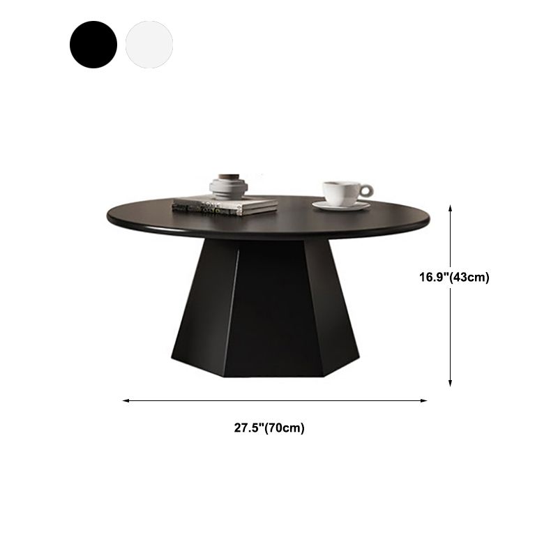 Iron Geometric Coffee Table Round Coffee Table for Living Room