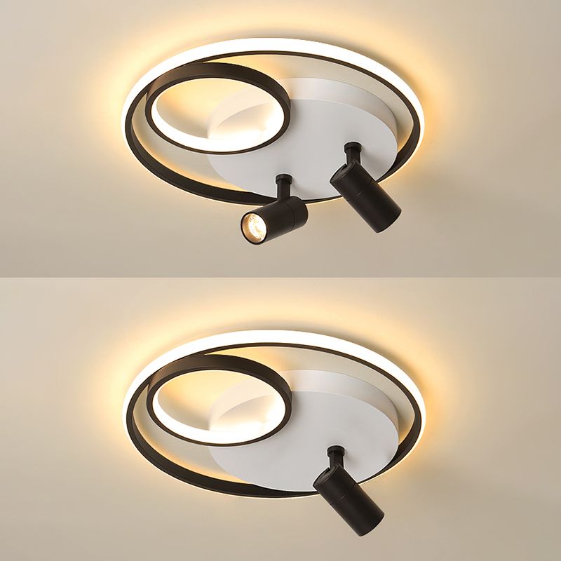 Plafonnier LED contemporain avec luminaire encastré pour magasin de vêtements