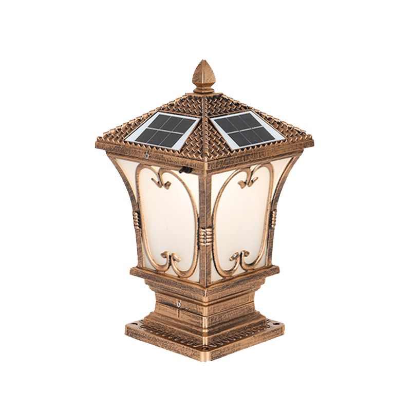 Simple LED Pillar Light Household Solar Lighting Fixture for Backyard