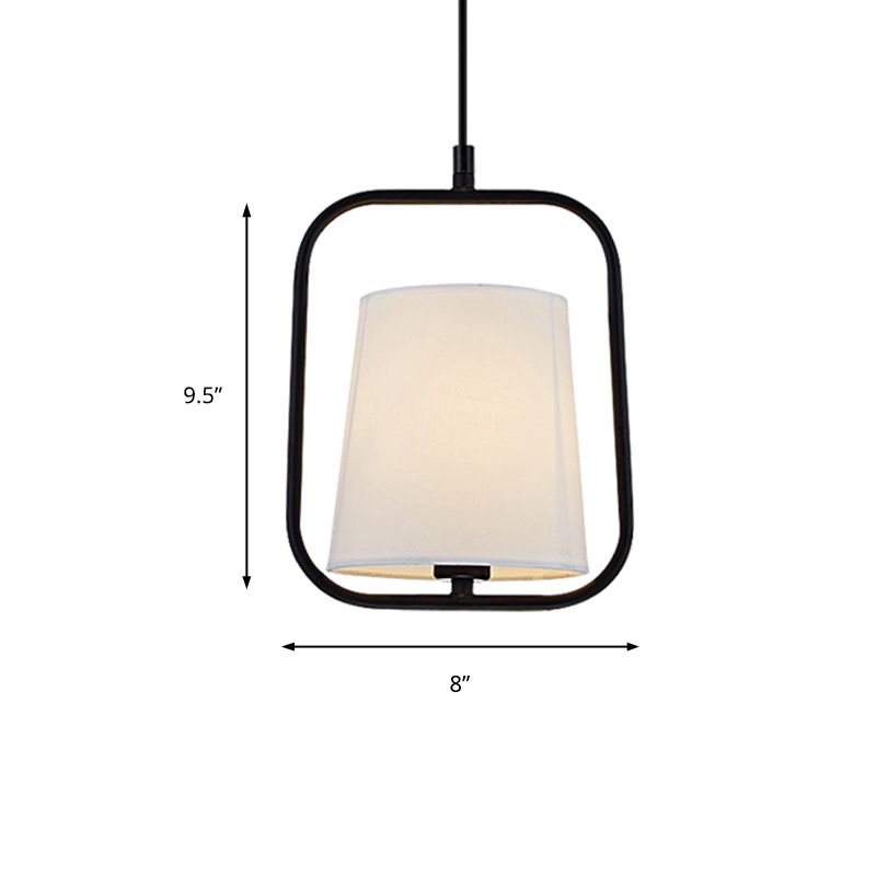 Black/White 1 Light Cittle Lighting Classic Fabric Sky Lantern Hanging Lampada per camera da letto