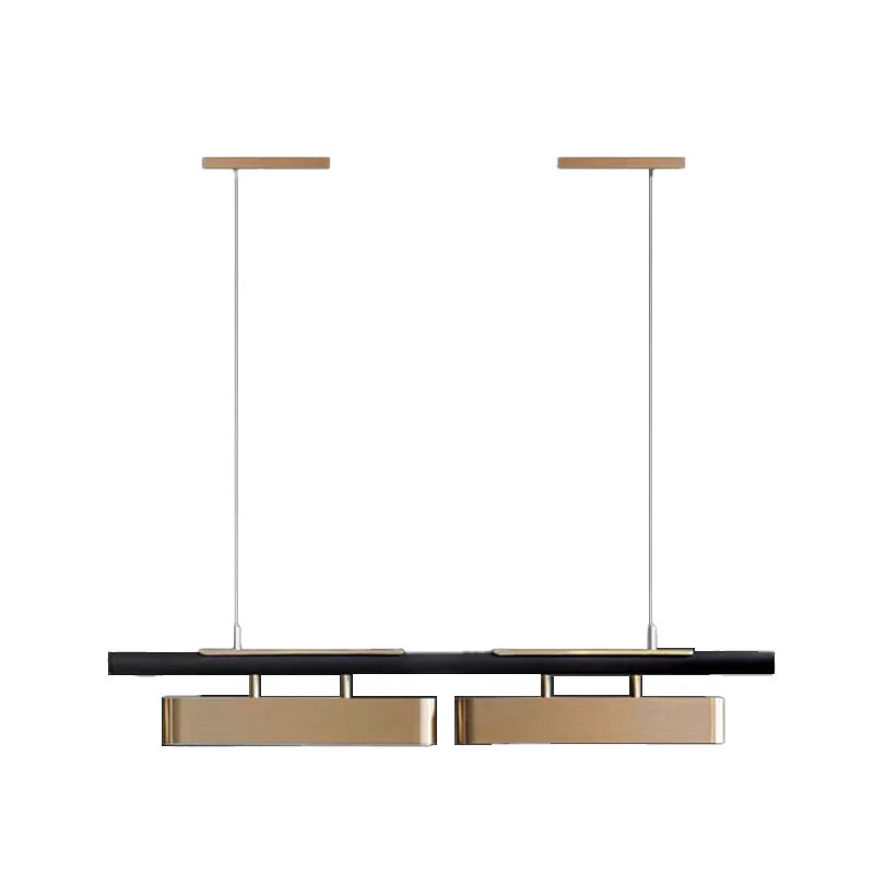 Modern 2/3/4-Light Black Ceiling Light Metal Kitchen Island Lighting for Dining Room