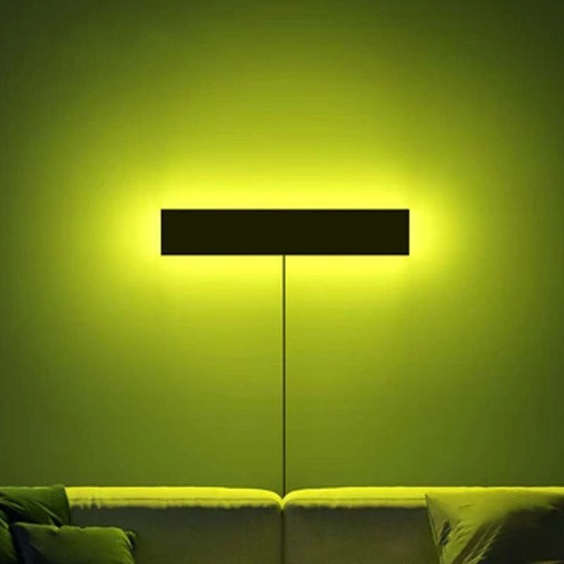 Simplicité moderne rectangulaire Applexion murale RVB 32 "Ambiance de large lampe murale à LED décorative pour chambre à coucher pour le salon