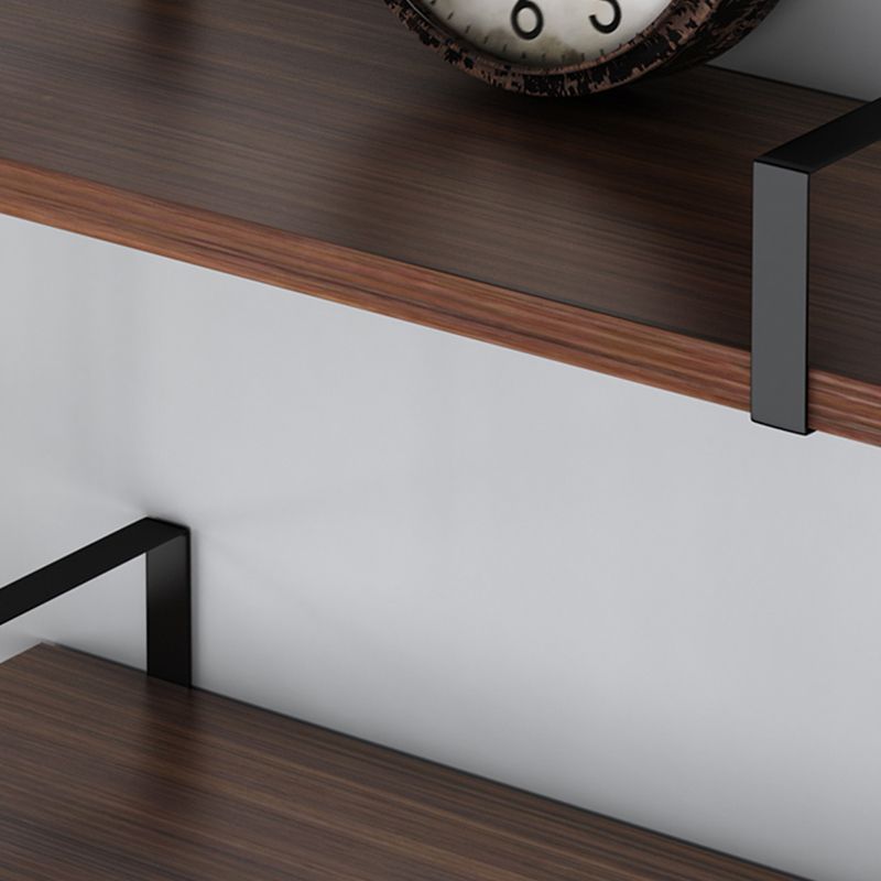 Floating Engineered Wood Bookshelf Industrial Closed Back Bookcase