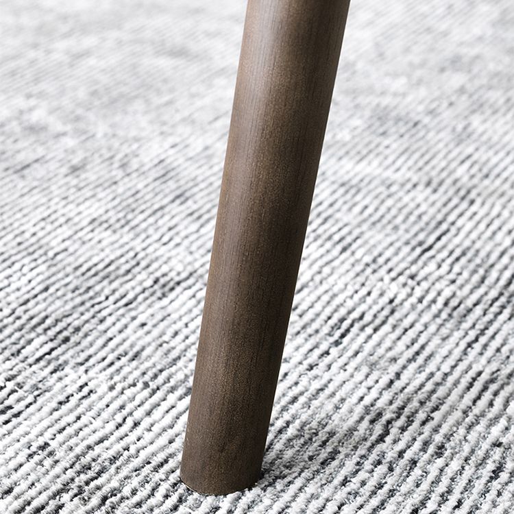 Stone Top Dining Table Mid-Century Modern Dining Table with 4 Brown Legs