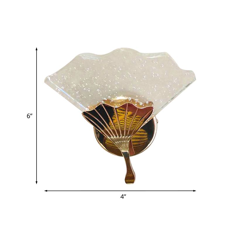 Gouden LED Wandbevestiging Licht Modernisme Bubble Crystal Ginkgo Wand SCONCE LAMP VOOR SLAAPKAMER