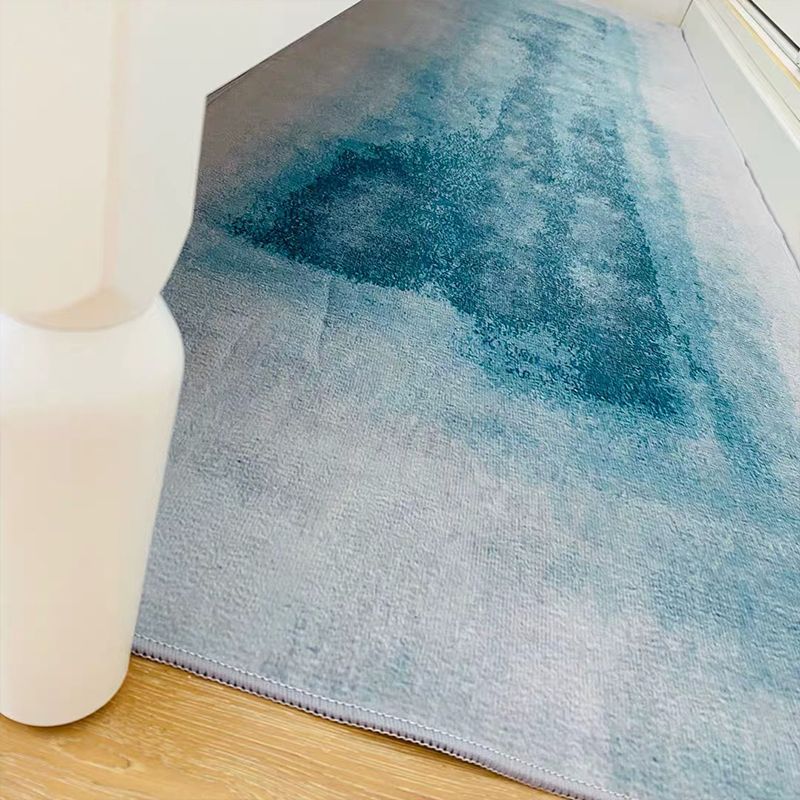 Multi-Color Modern Runner Rug Polypropylene Expressionism Stripes Print Rug Anti-Slip Machine Wash Stain Resistant Rug for Bedroom