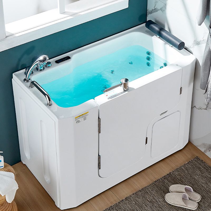 Walk-In Soaking/Air/Whirlpool Bathtub Acrylic Rectangle Back to Wall Bathtub