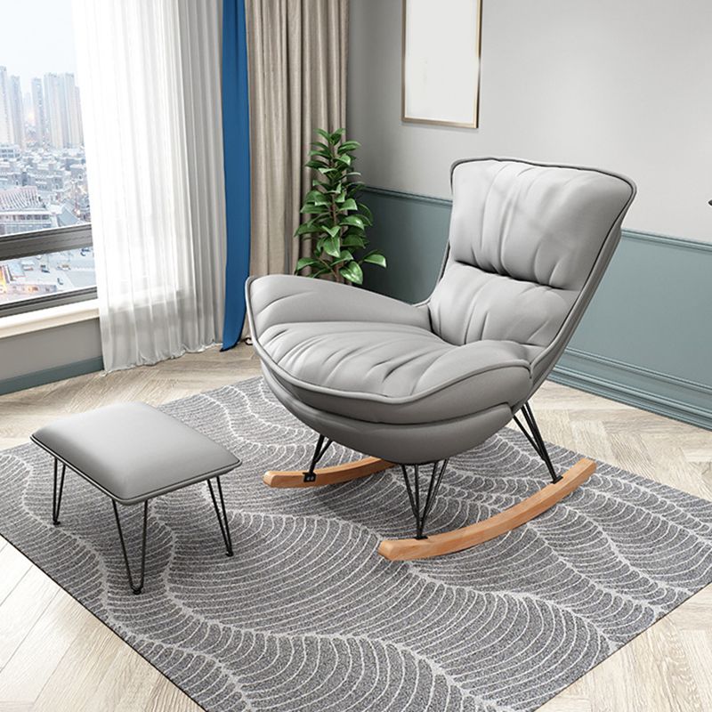 Modern Glider Chair Ottoman Rocking Chair with Removable Cushions