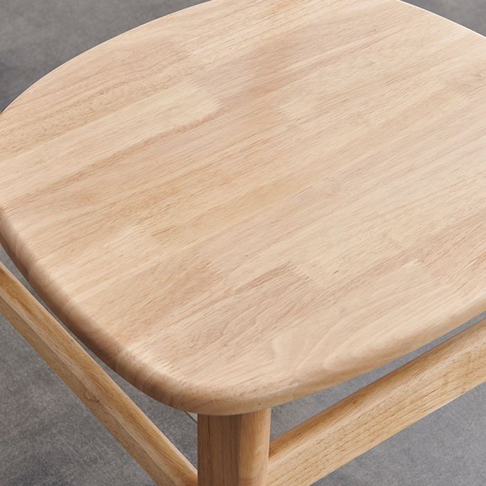 Chaises de salle à manger en bois de style contemporain, chaise d'appoint à dossier ouvert pour cuisine (Ensemble de 2)