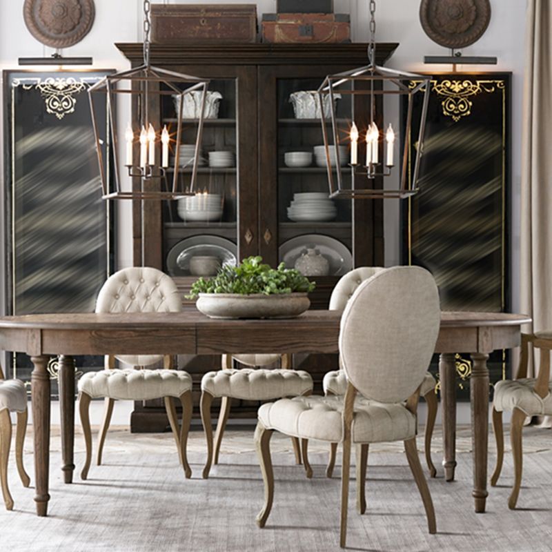 Industrial Cage Shade Chandelier Multi Light Hanging Light for Living Room