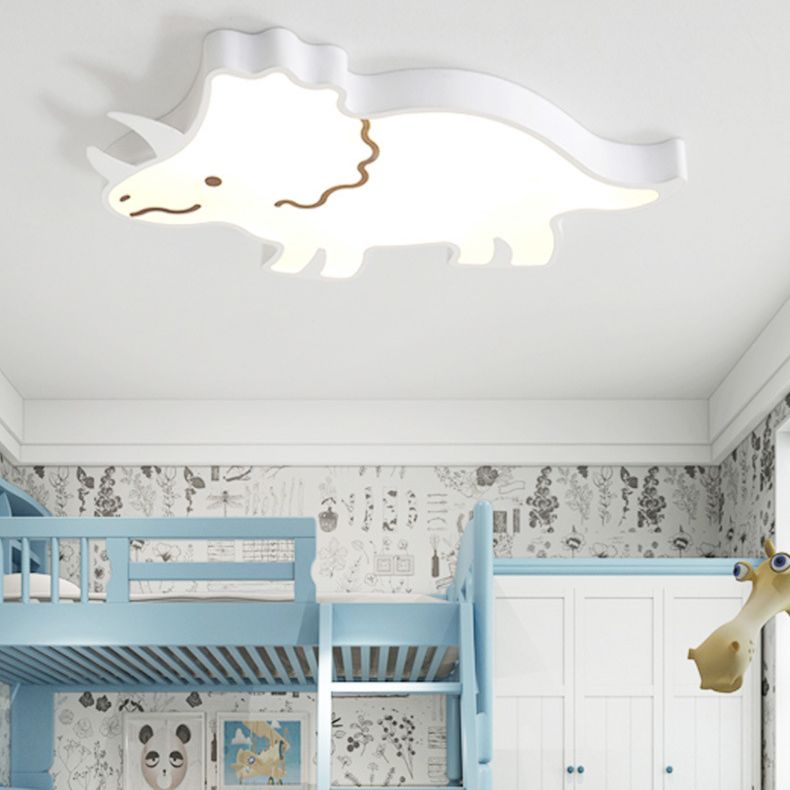 Éclairage encastré dinosaure 1 lumière acrylique enfants plafonniers encastrés pour chambre d'enfants