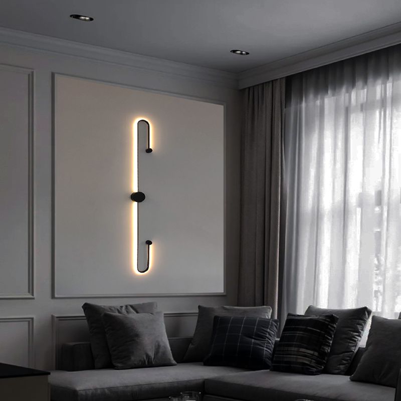 2-Light Linear Wall Mount Light Modern Metal Wall Mount Light Fixtures