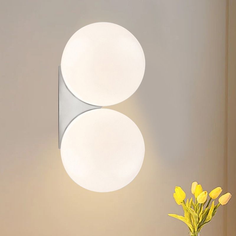 Globe Wall Lighting Simplicity Glass 1/2 Light Wall Sconces for Bedroom