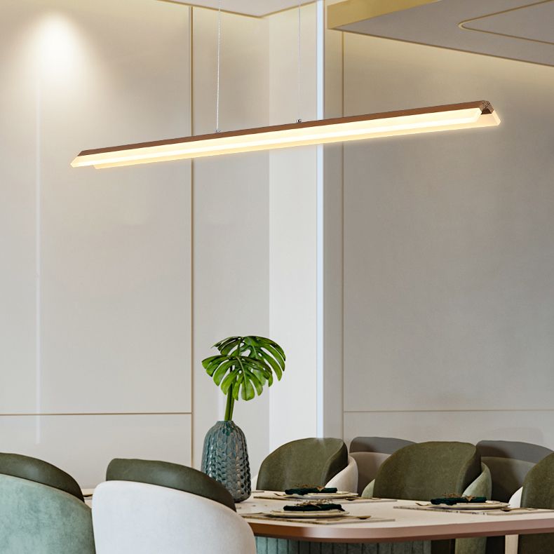 Modern Chandelier Linear Acrylic Island Chandelier Lights for Dining Room