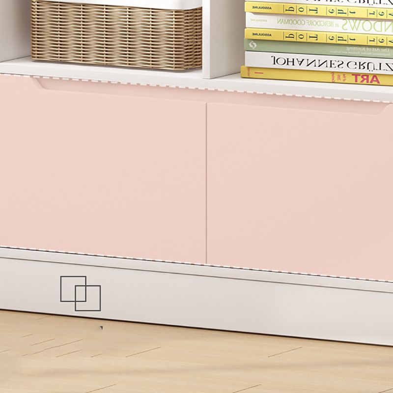 Standard Bookshelf With Doors Contemporary Bookcase for Study Room