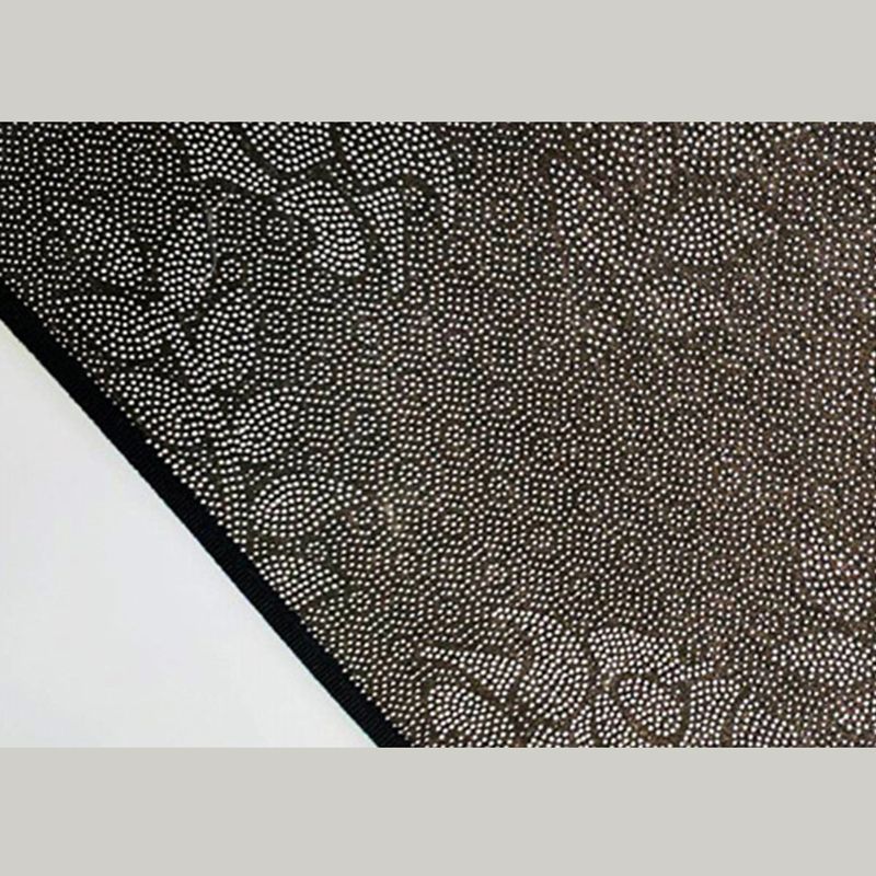 White Geometric Print Area Carpet White Polyester Area Rug Non-Slip Backing Rug for Home Decor