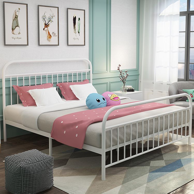 Modern Style Metal Frame Standard Bed with Open-Frame Headboard