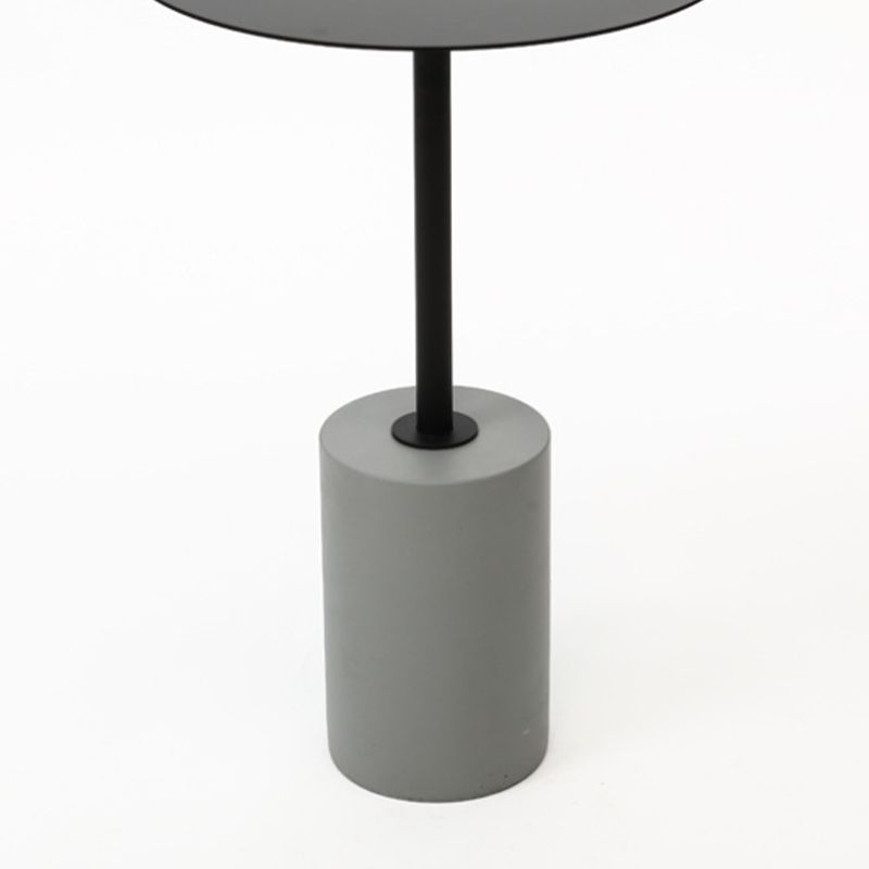 Side Table Metal Pedestal Round Mid-Century Living Room End Table
