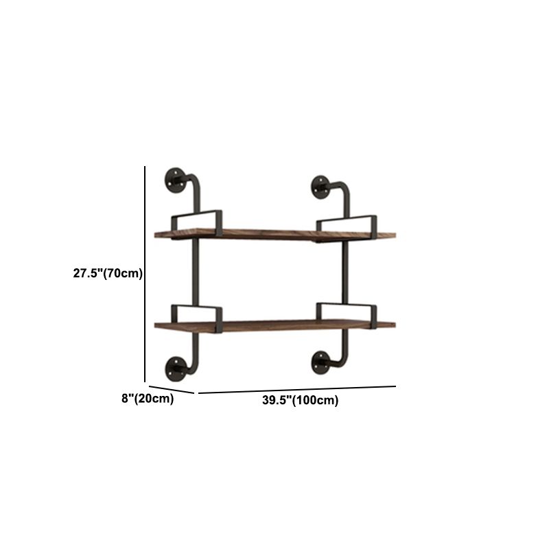 7.87"W Bookshelf Industrial Style Wall Mounted Bookcase for Home Study Room