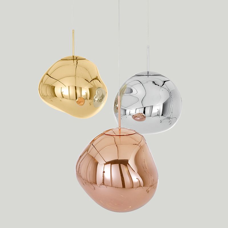 1 leichte Acrylheizenheizleuchten moderne kugelförmige Hanghänge -Anhängerleuchten für Esszimmer