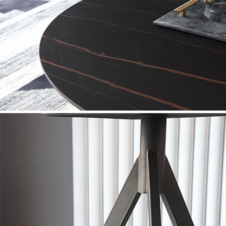 Moderne stijl eettafel van gesinterd steen, ronde eettafel met voetstuk