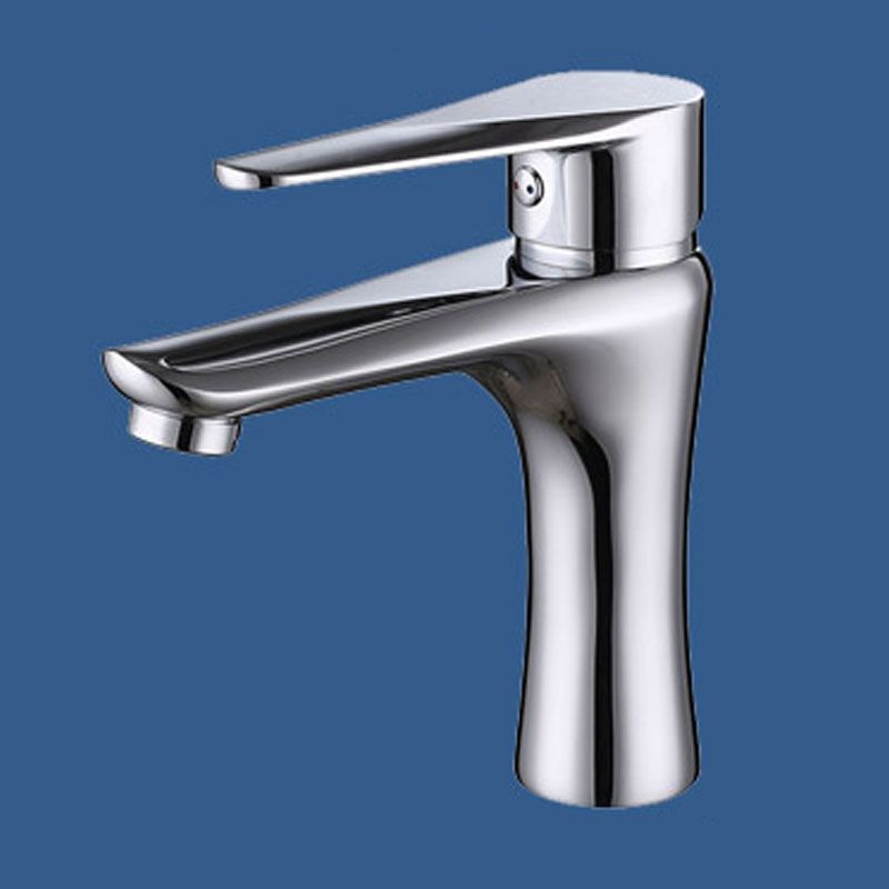 Single Handle Basin Lavatory Faucet Low Arc Brass Bathroom Faucet