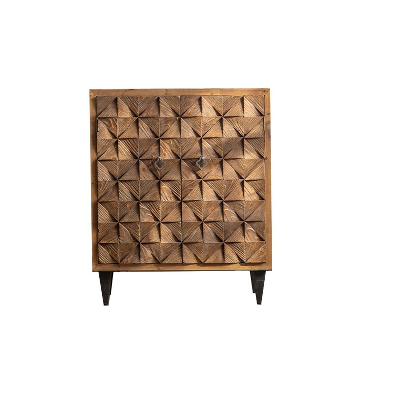 Industrial Standard Natural Accent Chest Distressed Wood Accent Cabinet
