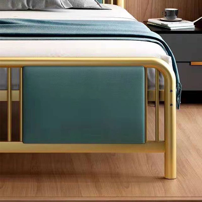 Glam Standard Bed Iron Frame with Rectangular Spindle Headboard