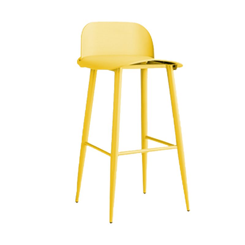 Modern Style Metal Bar Stool Plastic Low Back Counter Stool for Indoor