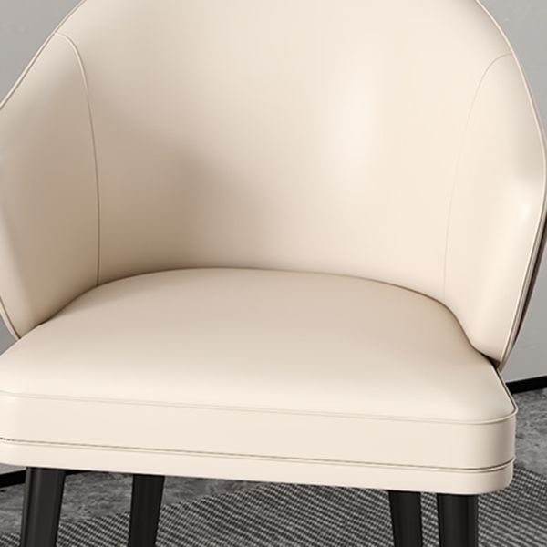 Sillas de comedor de metal Glam, sillón de comedor de cuero PU para uso en restaurantes