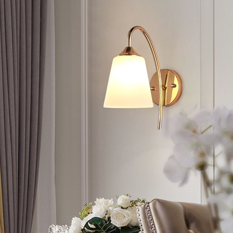 Aparcos de pared de pared de cono de 1 luces de estilo de pared de vidrio de estilo simple