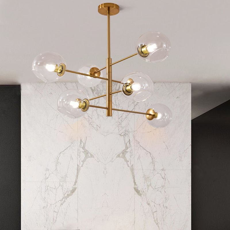 Modern Globe Chandelier Lights Glass Chandelier Pendant Light for Living Room