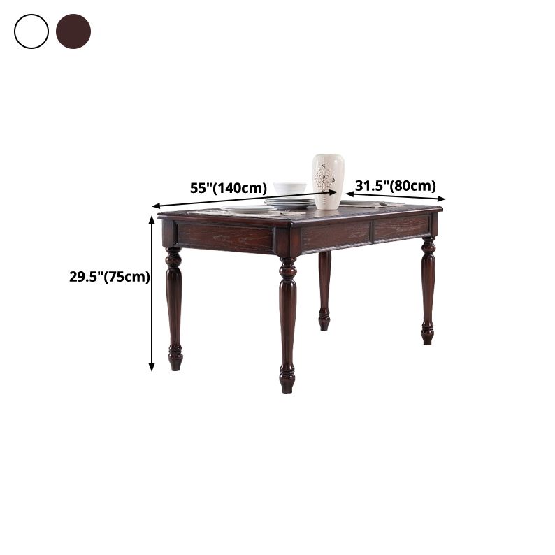 Mid-Century Modern Rectangle Dining Table Wood Table for Kitchen,55"L x 31.5"W x 29.5"H