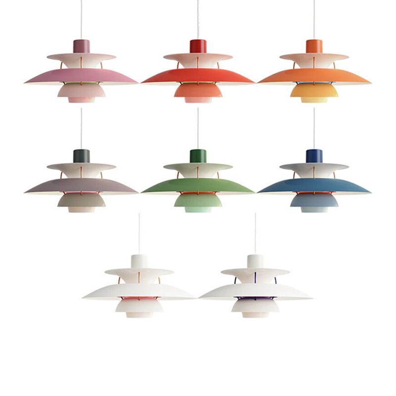 Modern Style Hanging Light Colorful Metal Pendant Lighting Fixture for Sitting Room
