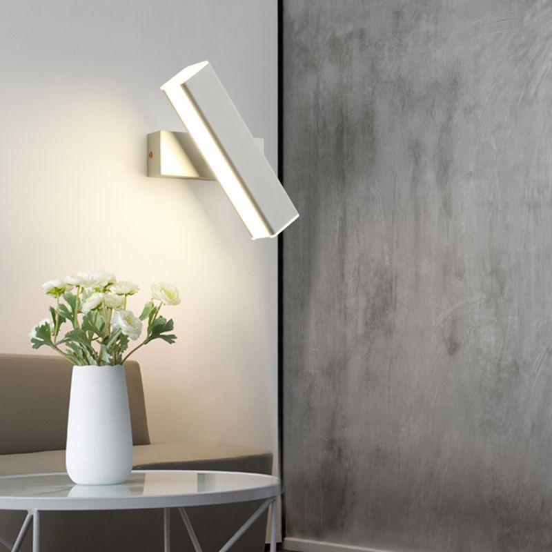 Fuera de luz de pared de metal moderna Rotable 1 Ligera de pared ligera para dormitorio