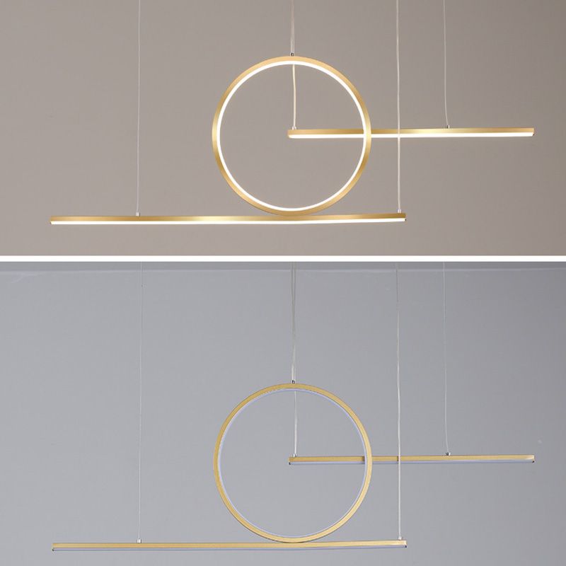 Ring Island Lighting Fishtures Acrilic Minimalismo Apparecchi di illuminazione a sospensione per il ristorante