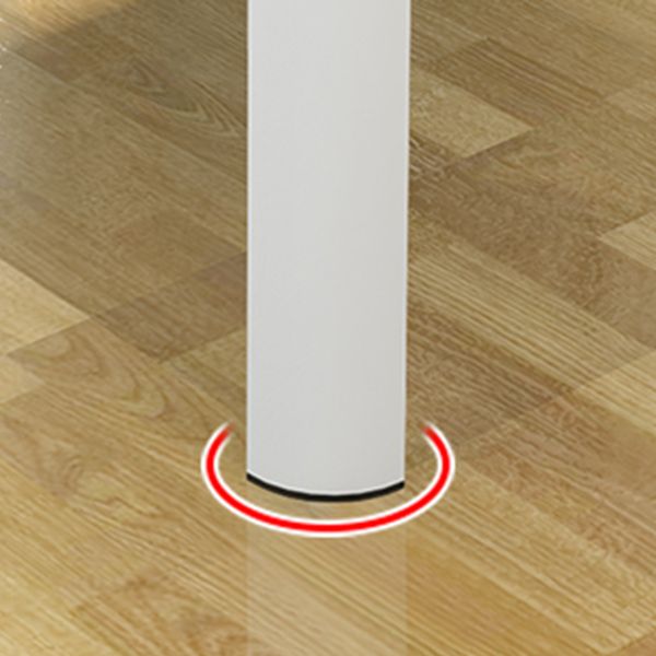 Modern Glass Desktop Rectangle Dining Table 4 Legs for Dining Room