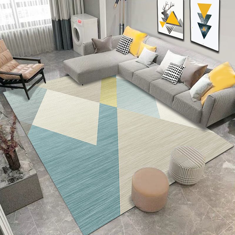 Casual Western Rug Multicolor Geo Printed Area Carpet Non-Slip Backing Machine Washable Rug for Living Room