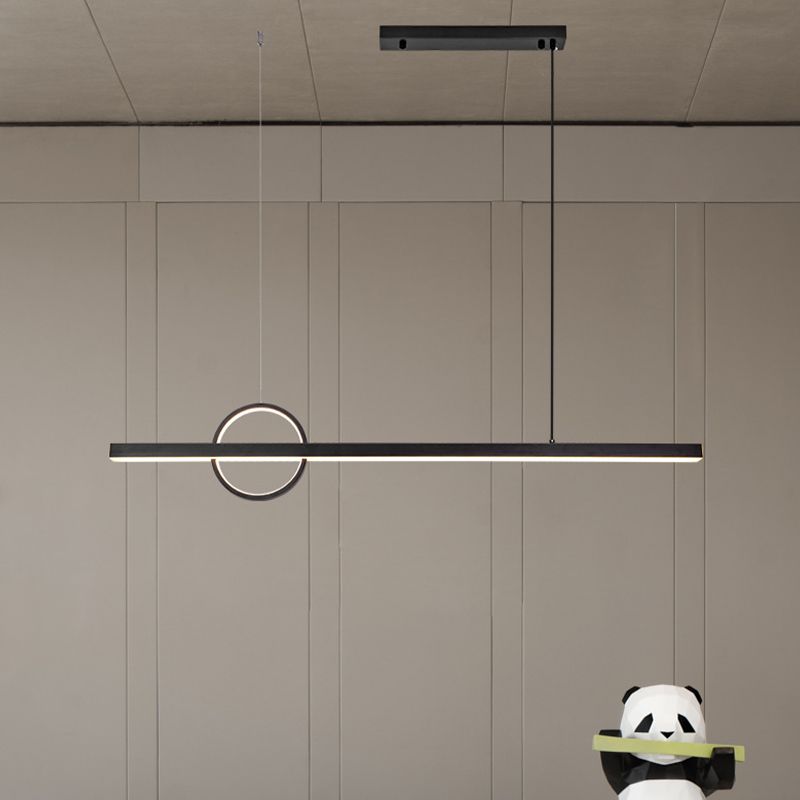 Black Metal Ceiling Light Modernism LED Kitchen Island Lighting for Home