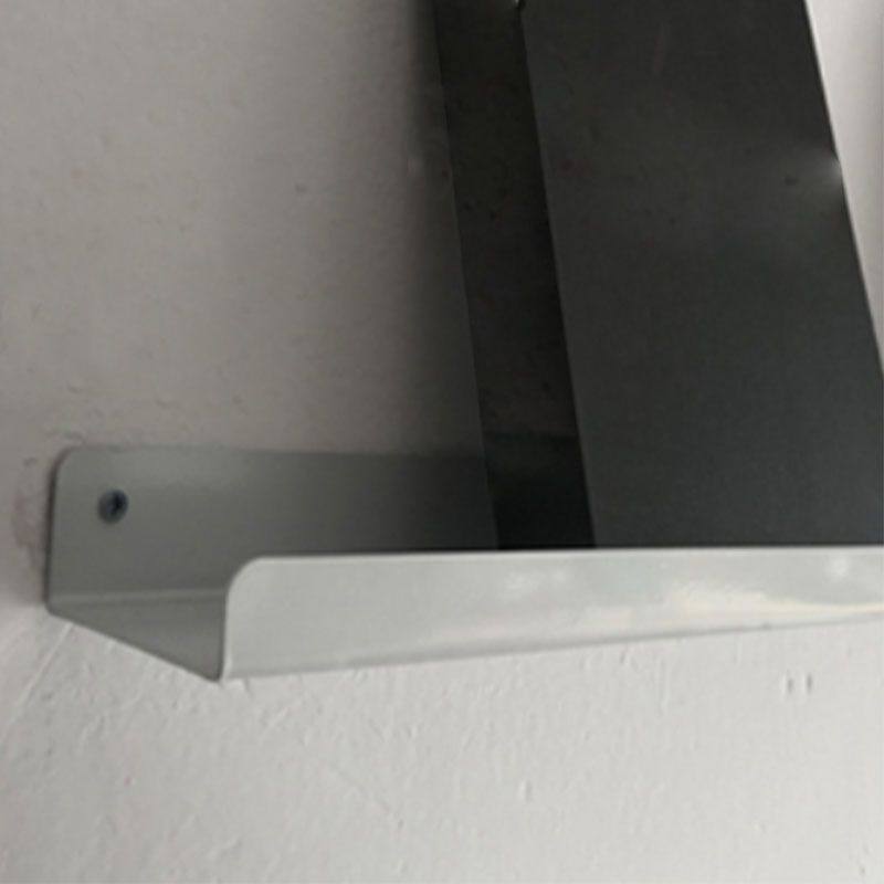 Metal Floating Bookcase Industrial Closed Back Bookshelf with Shelves