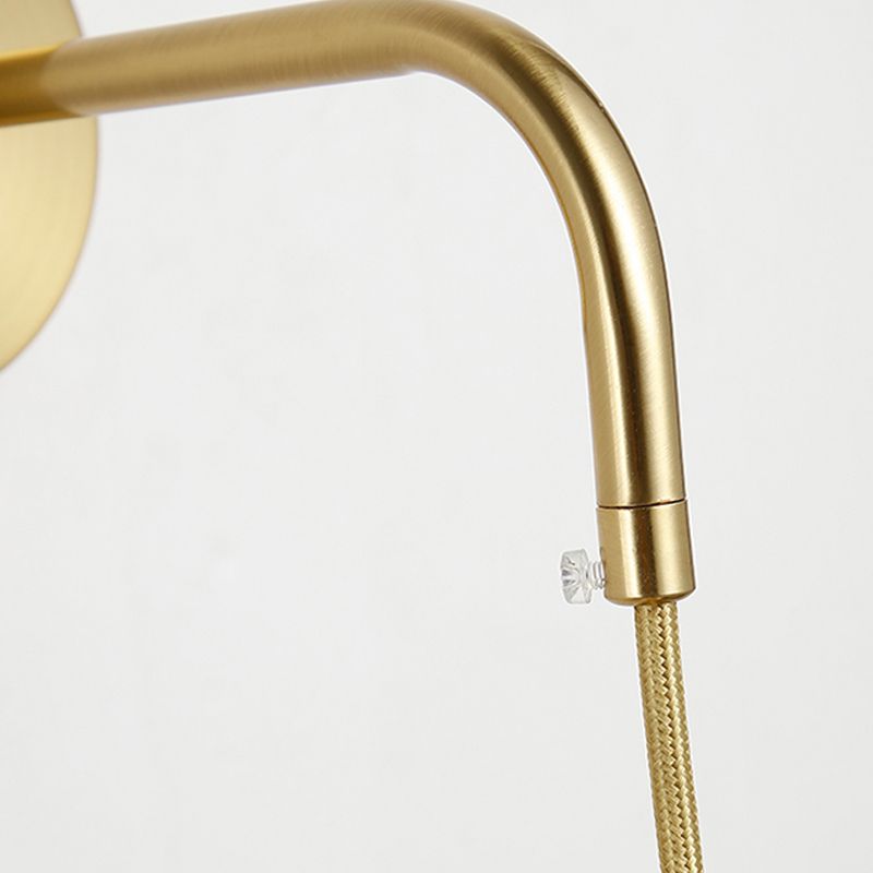 Glass Ball Shade Wall Lighting Modern Style Single Light Wall Mounted Light Fixture